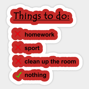 FUNNY TO DO LIST Sticker